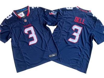 Houston Texans #3 Tank Dell 2024 Navy Vapor F.U.S.E. Limited Jersey