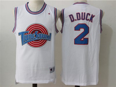 Space Jam Tune Squad #2 Daffy Duck White Jersey