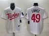 Minnesota Twins #49 Pablo López White Cool Base Jersey