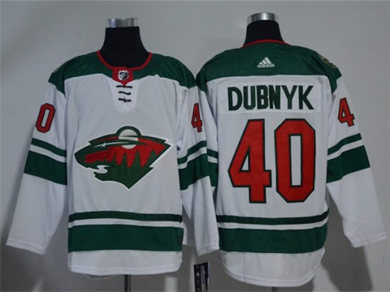 Minnesota Wild #40 Devan Dubnyk White Jersey