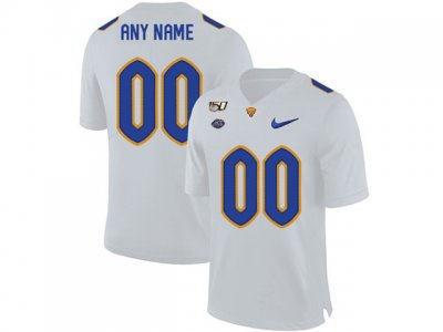 NCAA Pittsburgh Panthers Custom #00 White College Football Jersey
