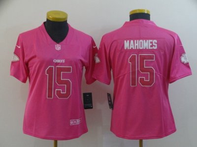 Women Kansas City Chiefs #15 Patrick Mahome's Ii Pink Vapor Limited Jersey