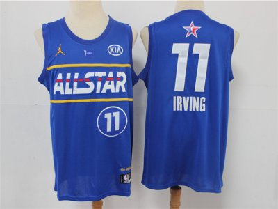2021 NBA All-Star Game #11 Kyrie Irving Blue Swingman Jersey