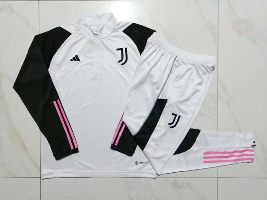 Club Juventus 2023/24 White Long Zipper Training Suit