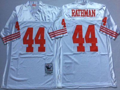 San Francisco 49ers #44 Tom Rathman Throwback White Jersey