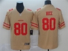 San Francisco 49ers #80 Jerry Rice Gold Inverted Limited Jersey