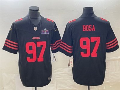 San Francisco 49ers #97 Nick Bosa Black Super Bowl LVIII F.U.S.E. Limited Jersey