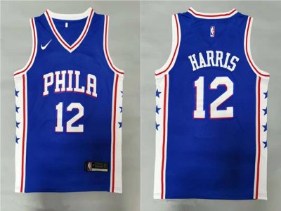 Philadelphia 76ers #12 Tobias Harris Blue Swingman Jersey