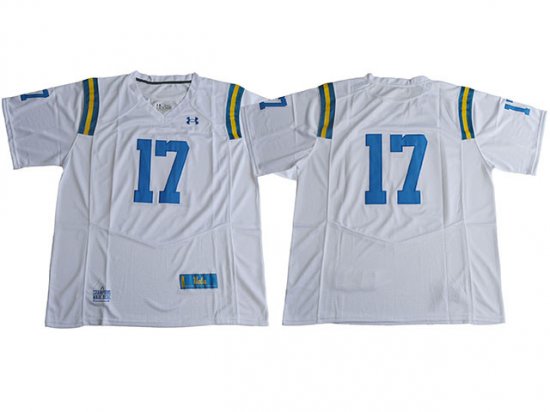 NCAA UCLA Bruins #17 Brett Hundley White College Football Jersey