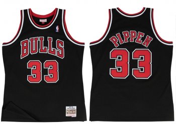 Chicago Bulls #33 Scottie Pippen 1997-98 Black Hardwood Classics Jersey