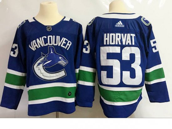 Vancouver Canucks #53 Bo Horvat Home Blue Jersey