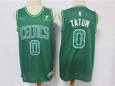Boston Celtics #0 Jayson Tatum 2020-21 Green Earned Edition Swingman Jersey