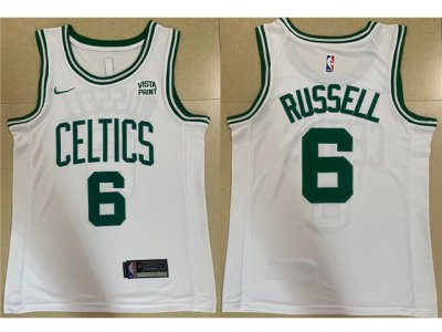 Boston Celtics #6 Bill Russell White Swingman Jersey
