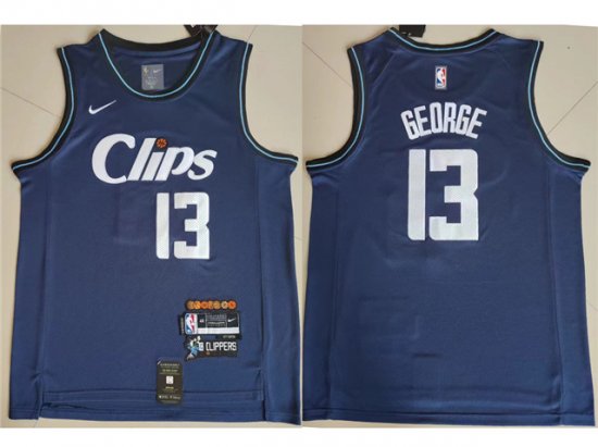 Los Angeles Clippers #13 Paul George 2023-24 Black City Edition Swingman Jersey