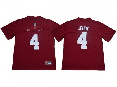 NCAA Alabama Crimson Tide #4 Jerry Jeudy Red College Football Jersey