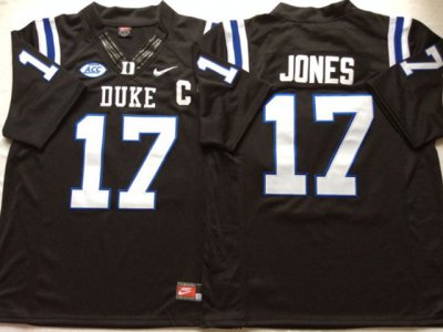 NCAA Duke Blue Devils #17 Daniel Jones Black College Football Jersey
