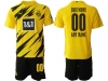 20/21 Borussia Dortmund Custom #00 Home Yellow Short Sleeve Soccer Jersey