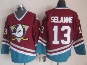 Anaheim Mighty Ducks #13 Teemu Selanne 2005 CCM Vintage Purple Jersey