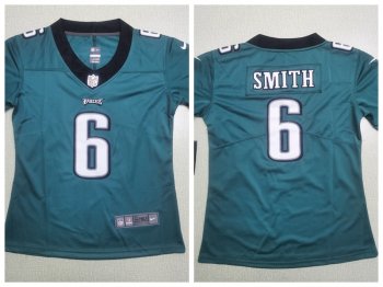 Women's Philadelphia Eagles #6 DeVonta Smith Green Vapor Limited Jersey