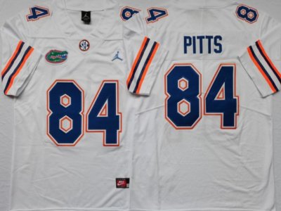 NCAA Florida Gators #84 Kyle Pitts White College Football Jersey