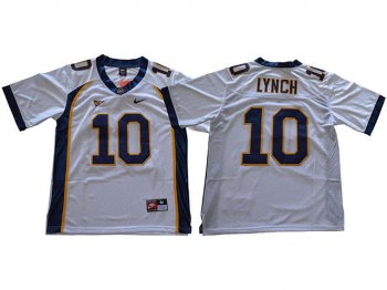 NCAA California Golden Bears #10 Marshawn Lynch White College Football Jersey