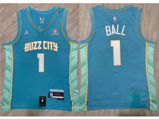 Charlotte Hornets #1 LaMelo Ball 2023-24 Teal City Edition Swingman Jersey