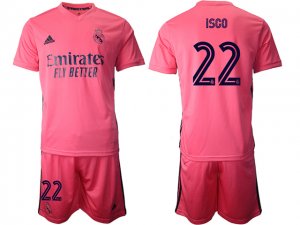 20/21 Club Real Madrid #22 Isco Away Pink Soccer Jersey
