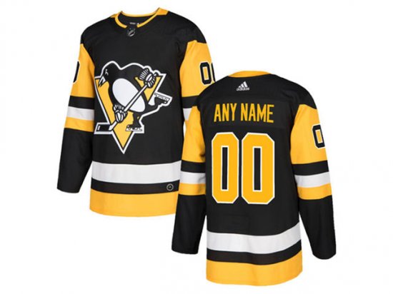 Pittsburgh Penguins #00 Home Black Custom Jersey
