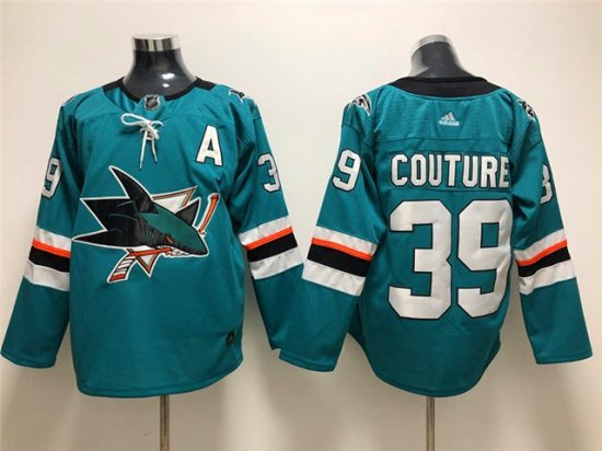 San Jose Sharks #39 Logan Couture Teal Jersey