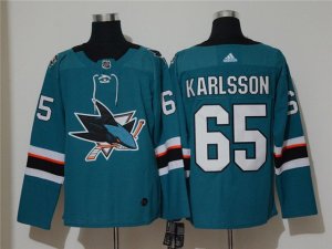 San Jose Sharks #65 Erik Karlsson Teal Jersey