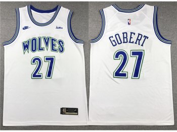 Minnesota Timberwolves #27 Rudy Gobert 2023-24 White Classic Edition Swingman Jersey