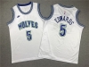 Youth Minnesota Timberwolves #5 Anthony Edwards 2023-24 White Classic Edition Swingman Jersey