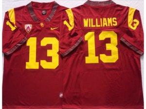 NCAA USC Trojans #13 Caleb Williams Cardinal College Football Jersey