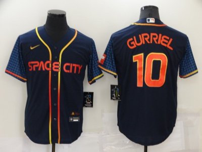Houston Astros #10 Yuli Gurriel 2022 Navy City Connect Cool Base Jersey