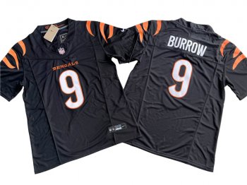 Cincinnati Bengals #9 Joe Burrow Black Vapor F.U.S.E. Limited Jersey