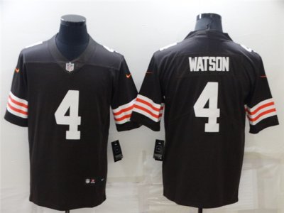 Youth Cleveland Browns #4 Deshaun Watson Brown Vapor Limited Jersey