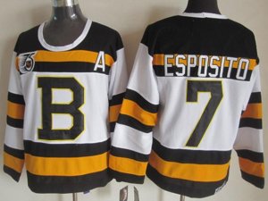 Boston Bruins #7 Phil Esposito 1992 Vintage CCM 75th White Jersey