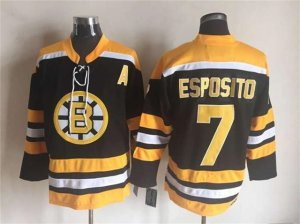 Boston Bruins #7 Phil Esposito Vintage CCM Black Jersey