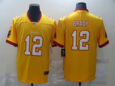 Tampa Bay Buccaneers #12 Tom Brady Orange Vapor Limited Jersey