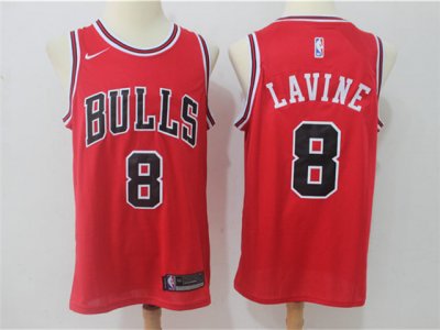 Chicago Bulls #8 Zach LaVine Red Swingman Jersey