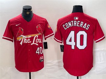 St. Louis Cardinals #40 Willson Contreras Red 2024 City Connect Limited Jersey