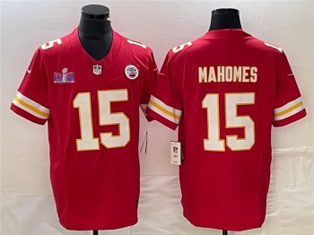 Kansas City Chiefs #15 Patrick Mahomes Red Super Bowl LVIII F.U.S.E. Limited Jersey