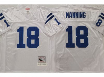 Indianapolis Colts #18 Peyton Manning 2006 Throwback White Jersey