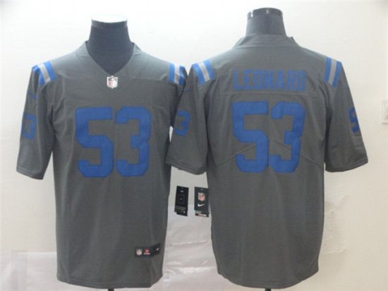 Indianapolis Colts #53 Darius Leonard Gray Inverted Limited Jersey