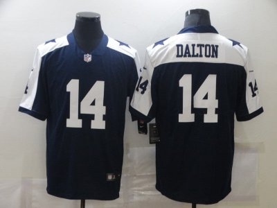 Dallas Cowboys #14 Andy Dalton Thanksgiving Blue Vapor Limited Jersey