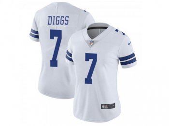 Womens Dallas Cowboys #7 Trevon Diggs White Vapor Limited Jersey