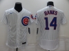Chicago Cubs #14 Ernie Banks White Flex Base Jersey