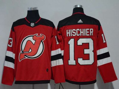 New Jersey Devils #13 Nico Hischier Red Jersey