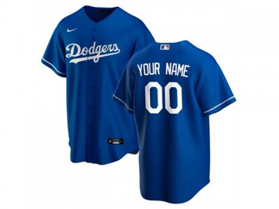 Los Angeles Dodgers Custom #00 Royal Blue Cool Base Jersey
