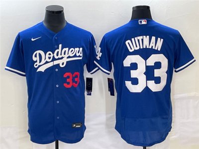 Los Angeles Dodgers #33 James Outman Royal Blue Flex Base Jersey